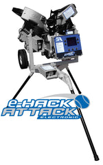 3 wheel, programable, E-Hack Attack pitching machine, baseball or softball