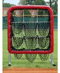 Baseball or Softball Red 9 hole Pitchers Pocket Training tool