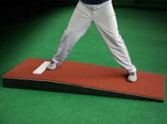 clay turf colored baseball platform mound, pitching drills